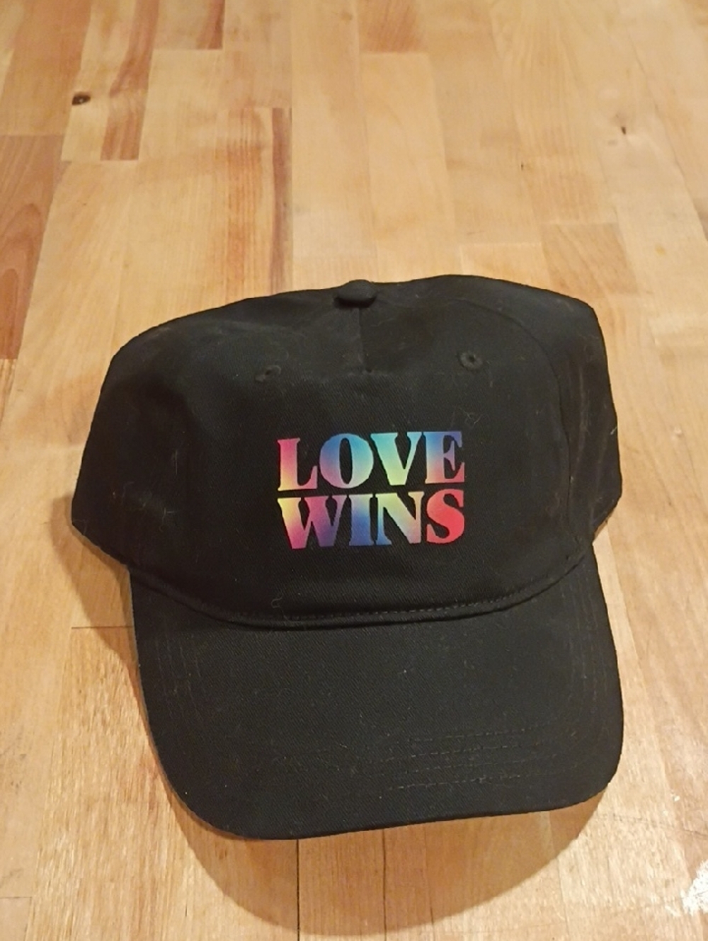 Old Navy Black Adjustable Baseball Cap with Metal Buckle